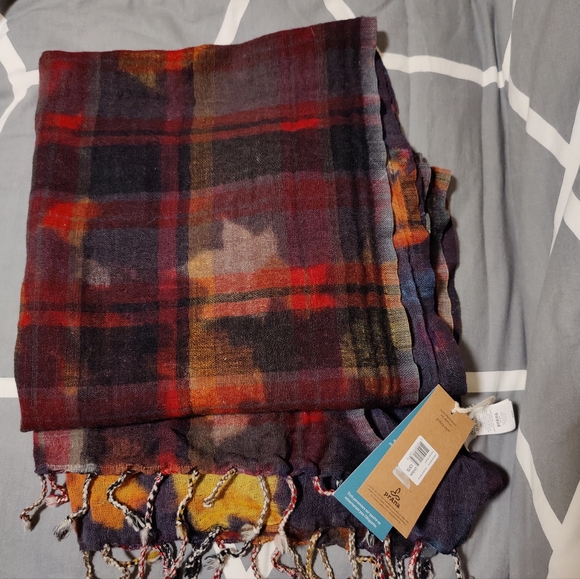 NWT Prana Double Weave Wool Cameo Scarf, unisex, 24" by 71" - Picture 2 of 14